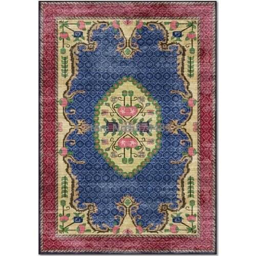 200*300cm Simple and Elegant Garden Fresh Flowers and Birds Branches Living Room Bedroom Bedside Mat Customization