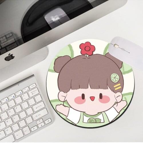 Drop Shipping Multi-size Kawaii Cute Girl Cartoon Mouse Pad Small Carpet Lovely Office Non-slip TableMat Placemat LOL MousePads