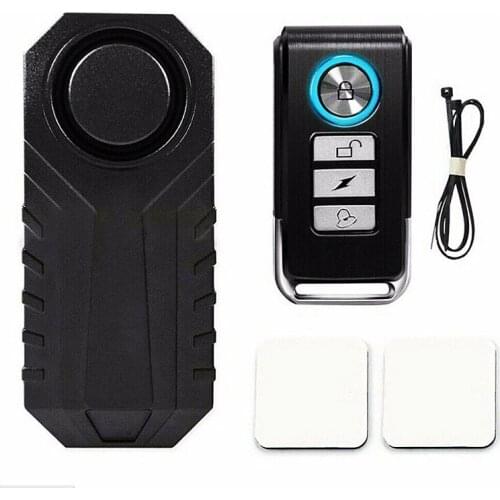 Remote Control Bike Alarm Waterproof Motorcycle Electric Bicycle Security 113dB Anti Lost Remind Vibration Warning Alarm Sensor