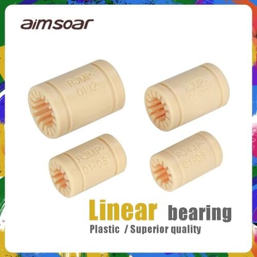 RJMP-01-08 Solid Polymer LM8UU Linear Bearing 8mm Shaft CNC Plastic Bushing Reprap Medel For 3D Printer Parts