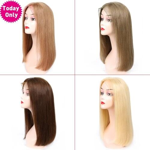 TODAY ONLY Brazilian Straight Lace Front Wig Short Bob Lace Front Wigs 613 Blonde Lace Front Human Hair Wigs For Women Remy 13x4