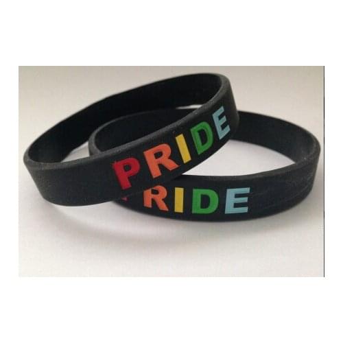 PRIDE Silicone bracelet Gay Pride Wristband Gay Silicone Bracelet 202*12*2MM