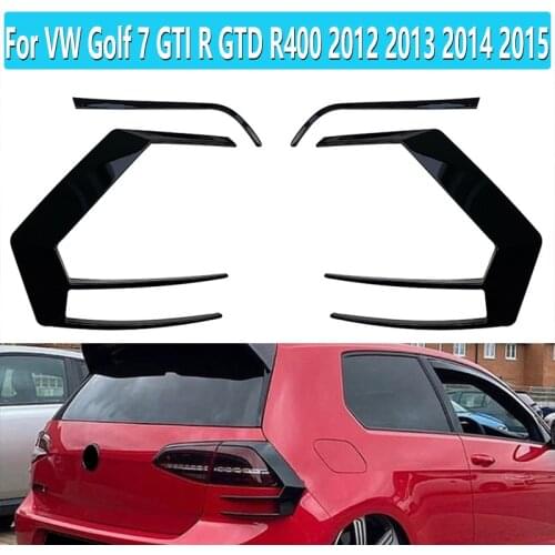1 Pair Black Rear Bumper Splitter Auto Exterior Parts For VW Golf 7 GTI R GTD R400 2012 2013 2014 2015 NOT For GOLF 7.5