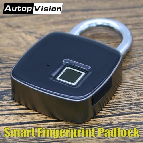 Smart Fingerprint Lock P3 Security Fingerprint Recognition Anti Theft Padlock Waterproof Keyless Door Lock long standby time