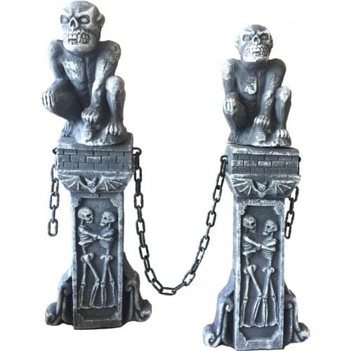 80cm tall Halloween Stake with Chain Decoration Escape House Props Graveyard Halloween Decorations