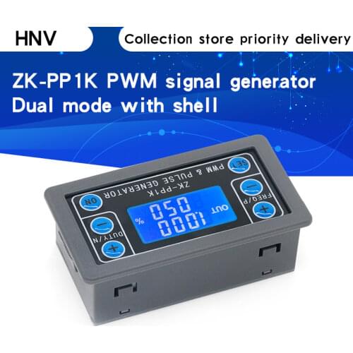 ZK-PP1K Dual Mode LCD PWM Signal Generator 1-Channel 1Hz-150KHz PWM Pulse Frequency Duty Cycle Adjustable Square Wave Generator