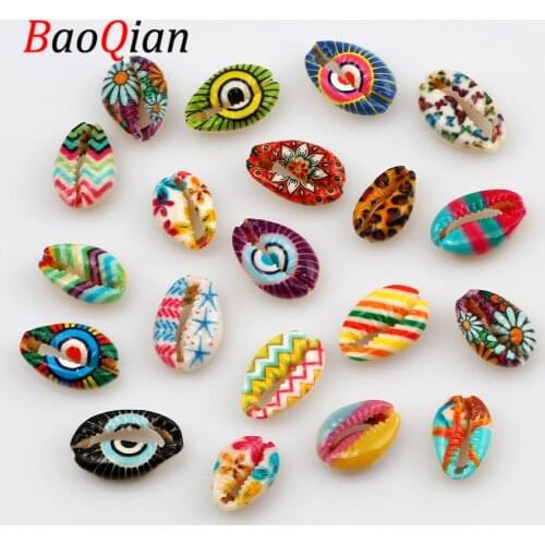 20pcs Multicolor Natural Shell Beads Oval 10-20mm Loose Spacer Beads For Jewelry Making Diy Charm Necklace Bracelet Accessory