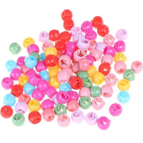 100 Pcs Mini Hair Claw Clips for Women Girls Cute Candy Colors Plastic Hairpins Braids Maker Hair Beads Headwear Accessories
