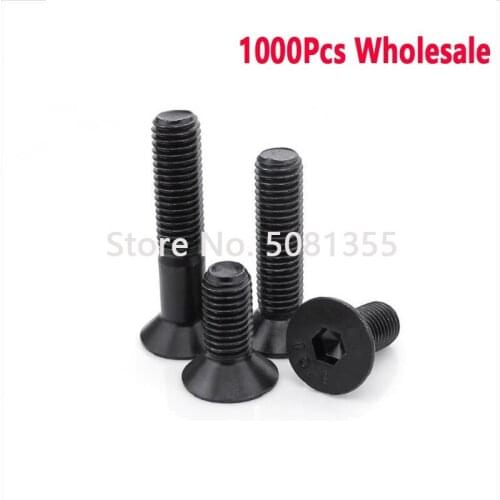 1000pcs DIN7991 Grade 10.9 M2 M2.5 M3 * L = 3 - 20mm hex socket Flat countersunk head machine screw wholesale