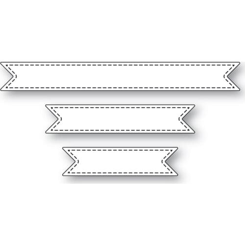 2021 AliliArts Metal Cutting Dies 3pc banner diy Scrapbooking Photo Album Decorative Embossing PaperCard Crafts Die