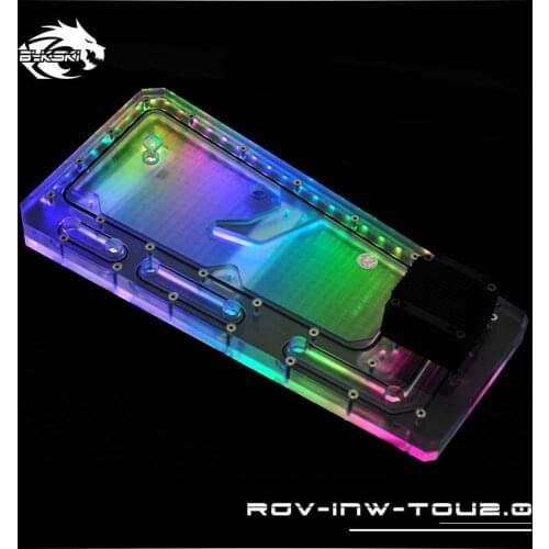 Bykski PC water cooling waterway plate channel integrated board for INWIN TOU2.0 Case,RBW(5V) RGV-INW-TOU2.0