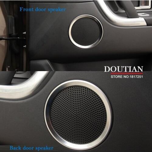 ABS Side Door Audio Speaker Cover Decorative Circle Ring Cover Trim For Land Rover Discovery Sport 2017 2015 Car Accessories