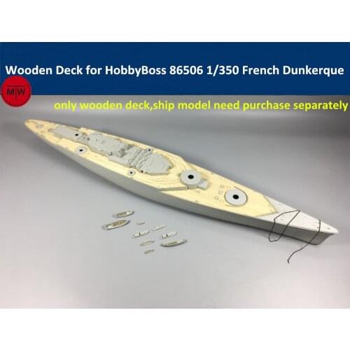 1/350 Scale Wooden Deck for HobbyBoss 86506 Dunkerque Battleship Model Kit CY350018