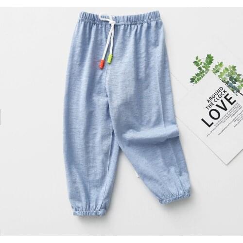Baby Home Clothing Boys Girls Pure Cotton Pants Casual Sporrts Trouser Childrens Lantern Pants Summer Kids Clothes For Boy