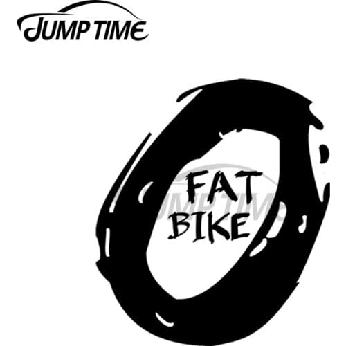 JumpTime 13 x 10cm For Fat Bike Funny Car Stickers Windshield Refrigerator Decal Bumper Personality Anime Decoration