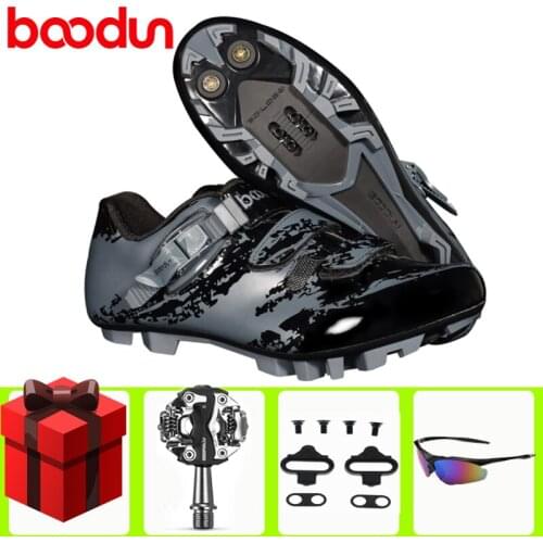 BOODUN Bike Cycling Shoes Men sapatilha ciclismo mtb Waterproof Mountain Bike Racing Self-Locking Shoes Athletic Bicycle Shoes