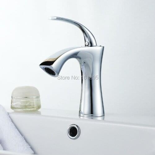L16827 Deck Mounted Brass Material Wash Basin Faucet with 3 Colors for Choice
