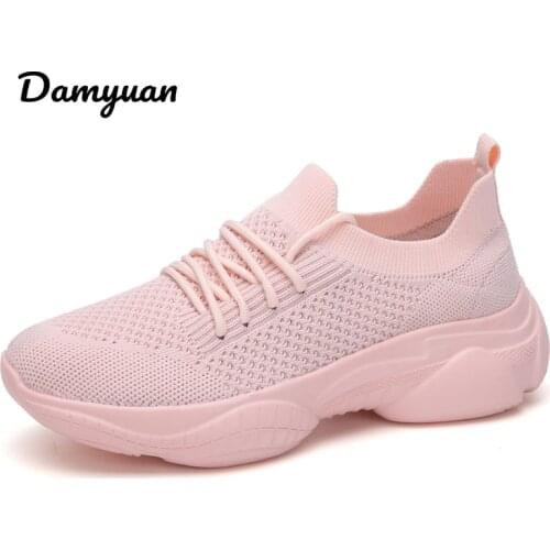Damyuan Light Womens Sneakers Comfortable Breathable Antiskid and Abrasion Resistant Height Increasing 5cm Sport Shoes Women