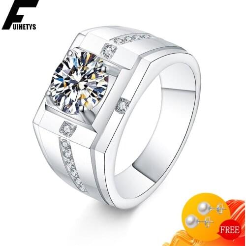 BaliJelry Men Rings 925 Silver Jewelry with Zircon Gemstones Open Finger Ring for Wedding Engagement Component 2020 New Arrival