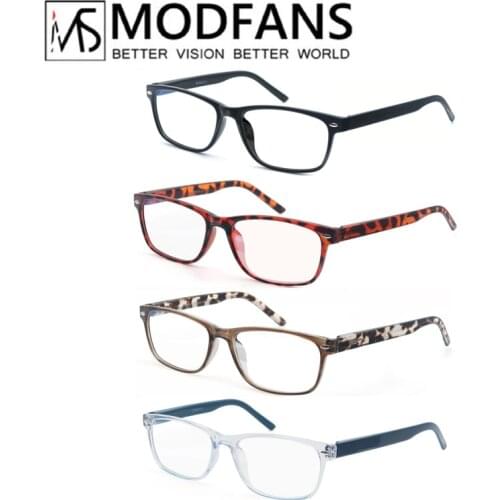 Anti Blue Light Blocking Progressive Multifocal Reading Glasses Men and Women Square Computer Readers Glasses Far-Sighted Lens