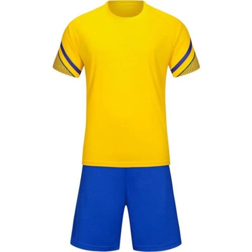 Mens Football Uniforms Custom Kid Soccer Jersey Summer Tracksuit Sportswear Short Sleeves Jersey Soccer Shorts for Children