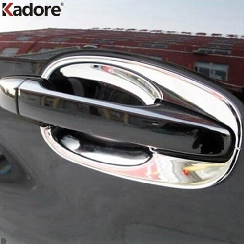 For Subaru Forester 2013 2014 2015 ABS Chrome Side Door Handle Bowl Cover Trim Insert Cup Cap Frame Covers Car Accessories 8pcs
