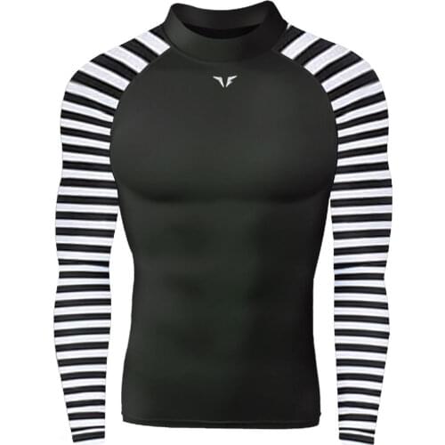 Newest Black Skin Compression Tights Base Layer Fitness Running Shirts & Patns -210-501