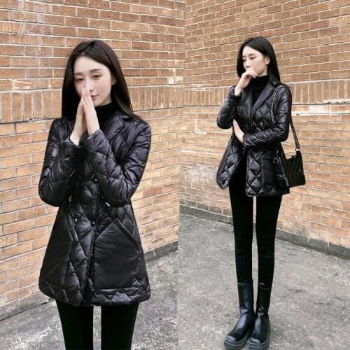 New Women Elegant Warm Down Jacket White Duck Jackets Autumn And Winter Coats Parkas Female Fashion Outwear