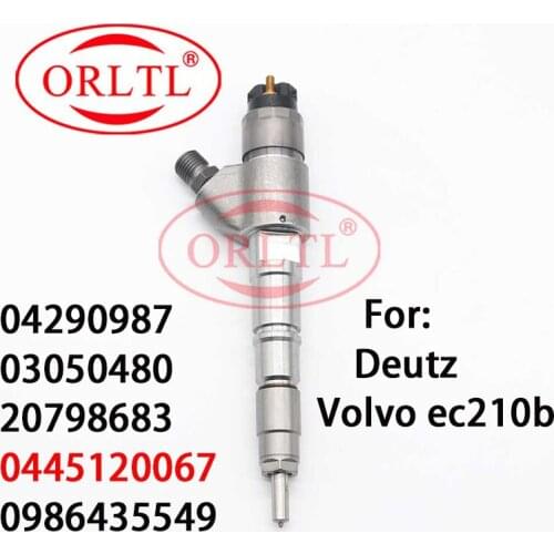 Orltl fuel supply system auto parts 0445120067 diesel injector 0986435549 for volvo ec210b