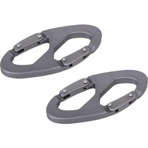 Perfeclan 2Pcs Aluminum Carabiner Snap Clip Hook Keychain Hiking Bottle Scouts Buckle Tool Hanging Key Chain Carabiner Hook