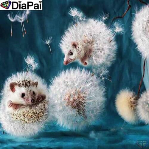 DIAPAI Full Diamond Embroidery"Hedgehog dandelion"Diamond Painting Cross Stitch Patterns Rhinestone Unfinished Home Decor A25594