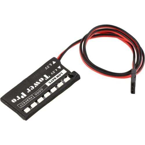 RC Model 7 LED Receiver Battery Voltage Indicator Monitor Car 4.8/6v KG Battery capacity indicator TOWER-PRO