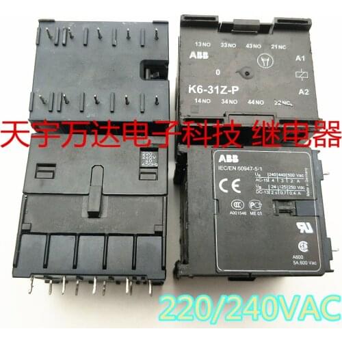 K6-31Z-P ABB Relay 220-240V 10PIN IEC EN 60947-5-1