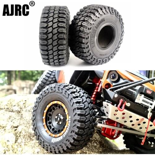 2-4Pcs 1.9 Inch 125mm 1/10 Rock Crawler Rubber Tires for D90 TRX-4 Defender TRX6 G63 SCX10 II AXIAL 90046 TF2 RC Car Accessories