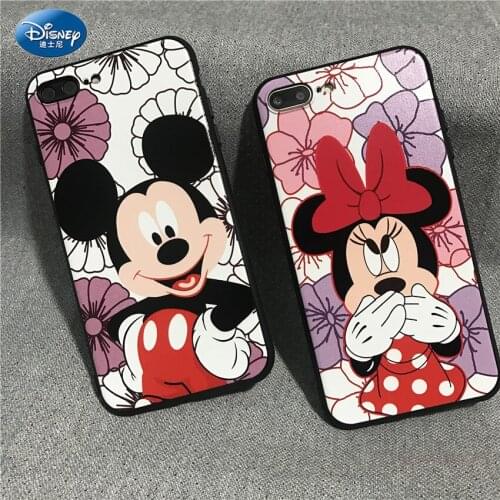 DISNEY Minnie Mickey Silicone Case for IPhone 6 6s 7 8 11 iPhone 12 Mini Official Liquid Silicon 360 Full Cover zz0521-2