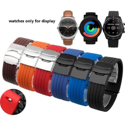 PEIYI watchband For Ticwatch Color Silicone Replacement Strap 20MM/22MM Ticwatch 1/2/E/Pro Watchband Spark Strap Wrist Band
