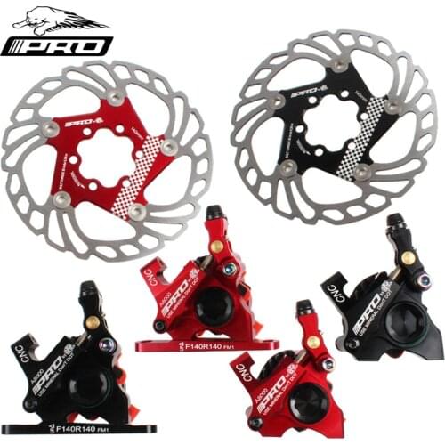 IIIPRO Road Bike Hand Line Pulling Disc Brake Caliper Bilateral Mechanical Wire Cable Clip Disc Brakes Bicycle Clamps