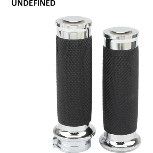 Universal Motorcycle Hand Grips 1 Inch 25mm Handlebar Grips Rubber&CNC for Harley Touring Road King Softail FXSTSB Dyna FXDF FXS