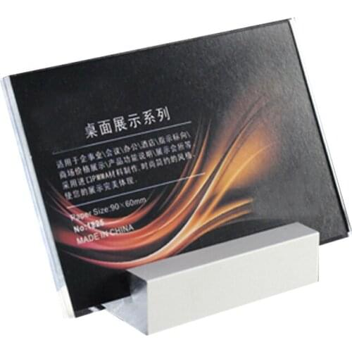 Pack/2units) L Style Coutertop Menu Stands, Aluminium Sign Holder Displays with Silver Aluminium Alloy Base ADS002