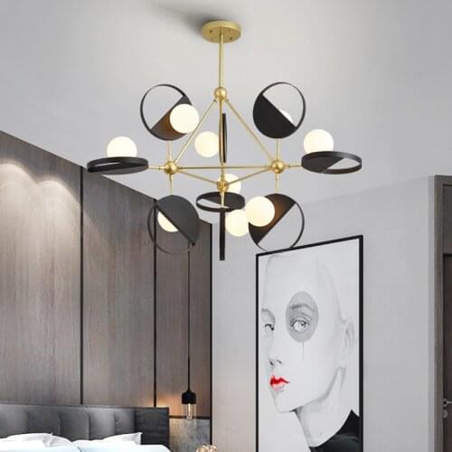 Vintage crystal iron chandelier ceiling chandelier lighting modern led chandelier living room decoration nordic decoration home