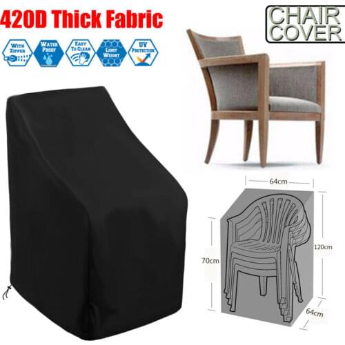 Waterproof Outdoor Stacking Chair Cover Garden Parkland Patio Chairs Furniture Stacking Rattan Chairs Furniture Cover Outdoor