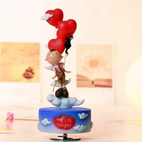 Rotating decorations music box birthday gift girlfriend gifts for wedding and Christmas friend free shipping