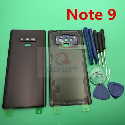 Battery Back Cover Door Housing Replacement Repair Parts + ear Camera Glass Lens Frame For Samsung Galaxy Note 9 N960 SM-N960F