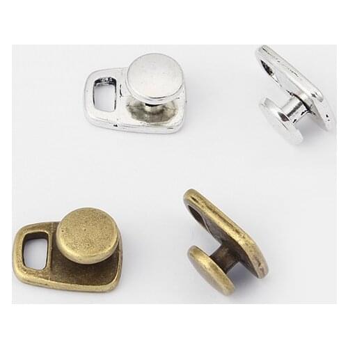 5pcs Button Clasp All In One Hook Clasp For 4mm Round Leather Cord DIY Bracelet Bangle Jewelry Making Findings