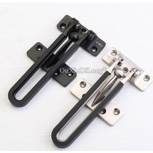 High Quality 2PCS Solid Zinc Alloy Anti-theft Door Clasp Home Hotel Security Door Chain Lock Rubber Mute Door Hasp Lock
