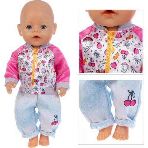 2021Suit Doll Clothes Fit 17 inch 43cm Doll Clothes Born Baby Suit For Baby Birthday Festival Gift