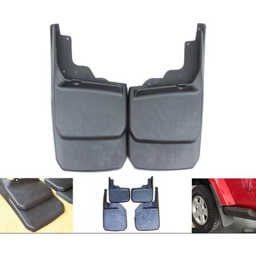 4pcs Premium Auto Front&Rear Heavy Duty Molded Flares Splash Mud Flaps Guards Fenders For Jeep Wrangler 2008-2019