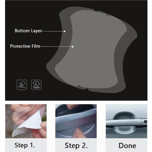 5Pcs/Set Transparent Car Handle Protective Film for Peugeot Peugeot 3008 208 308 508 408 2008 307 4008 Traveller Expert