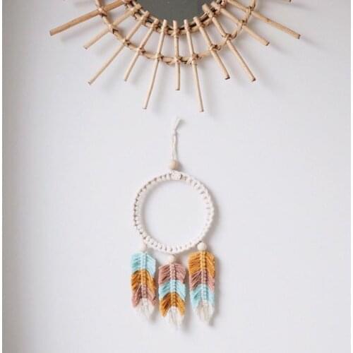 8color Woollen yarn Weave Hanging Wall Pendant Dream Party Room Door Tent decoration props Baby Toy Kids Birthday Christmas Gift