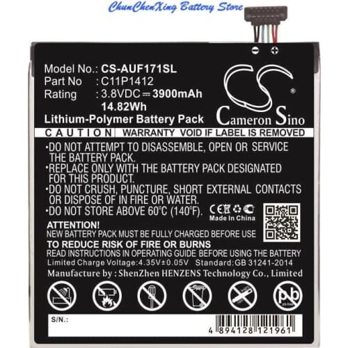 Cameron Sino 3900mAh Battery 0B200-01260000, C11P1412 for Asus FE170CG, FE175CG, Fonepad 7 FE171MG, ME175CG